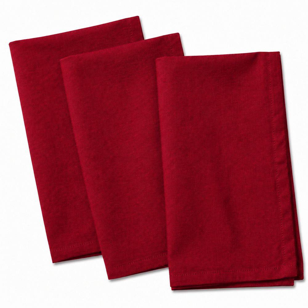 Tovagliolo su misura 100% Cotone Panama Bordeaux Cavalieri