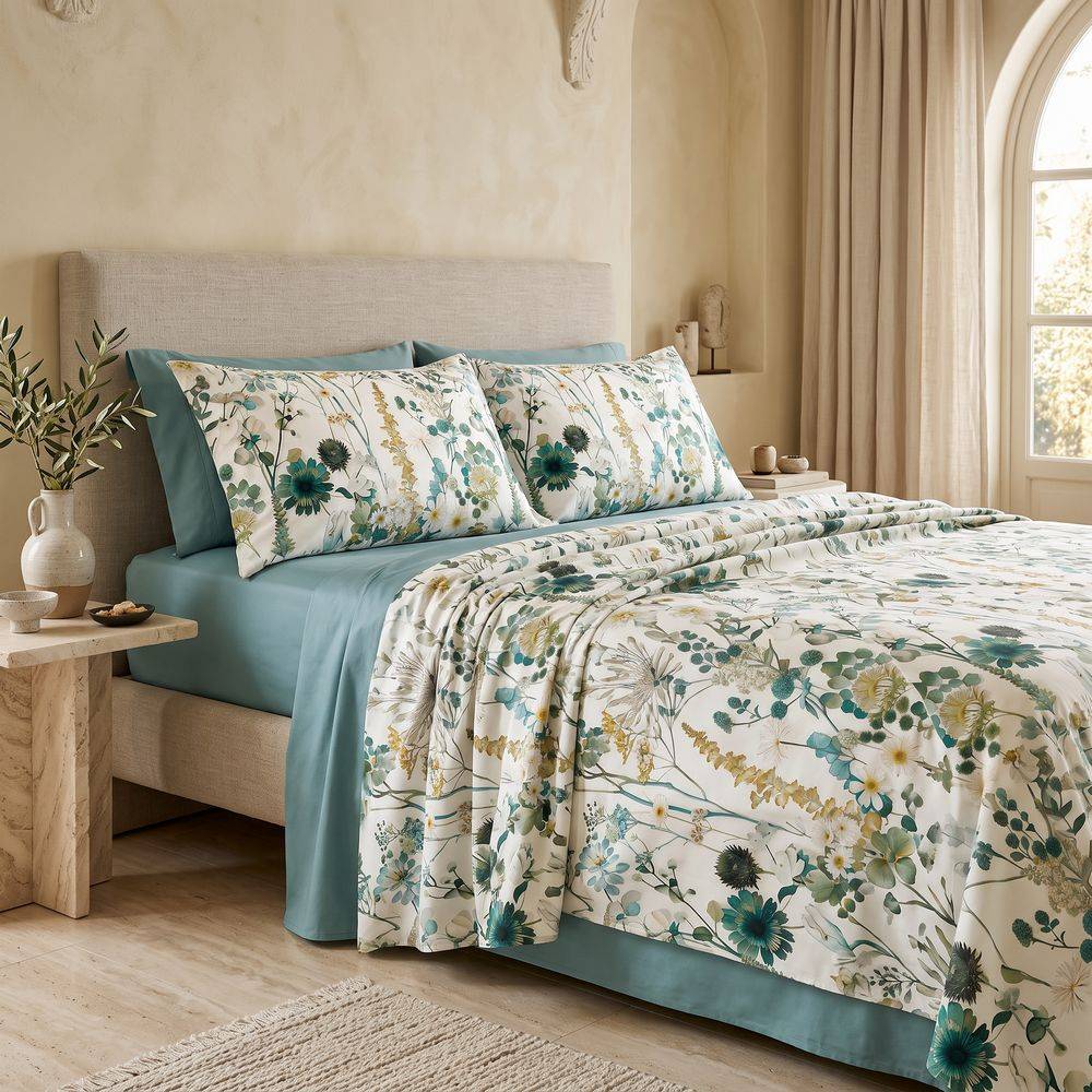 Lenzuolo Copriletto Percalle Prestige Couture Cavalieri Eden 4 Matrimoniale