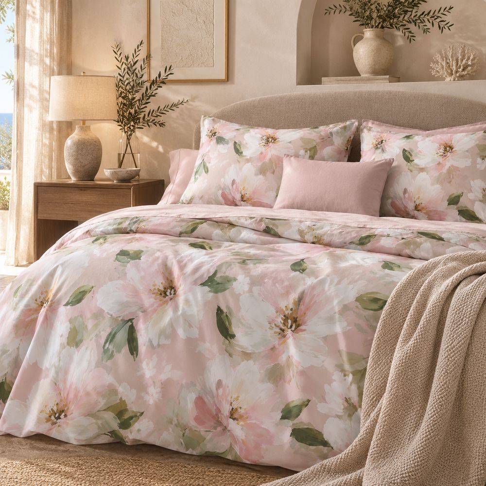  Parure Copripiumino Percalle Prestige Couture Blush 2 Matrimoniale