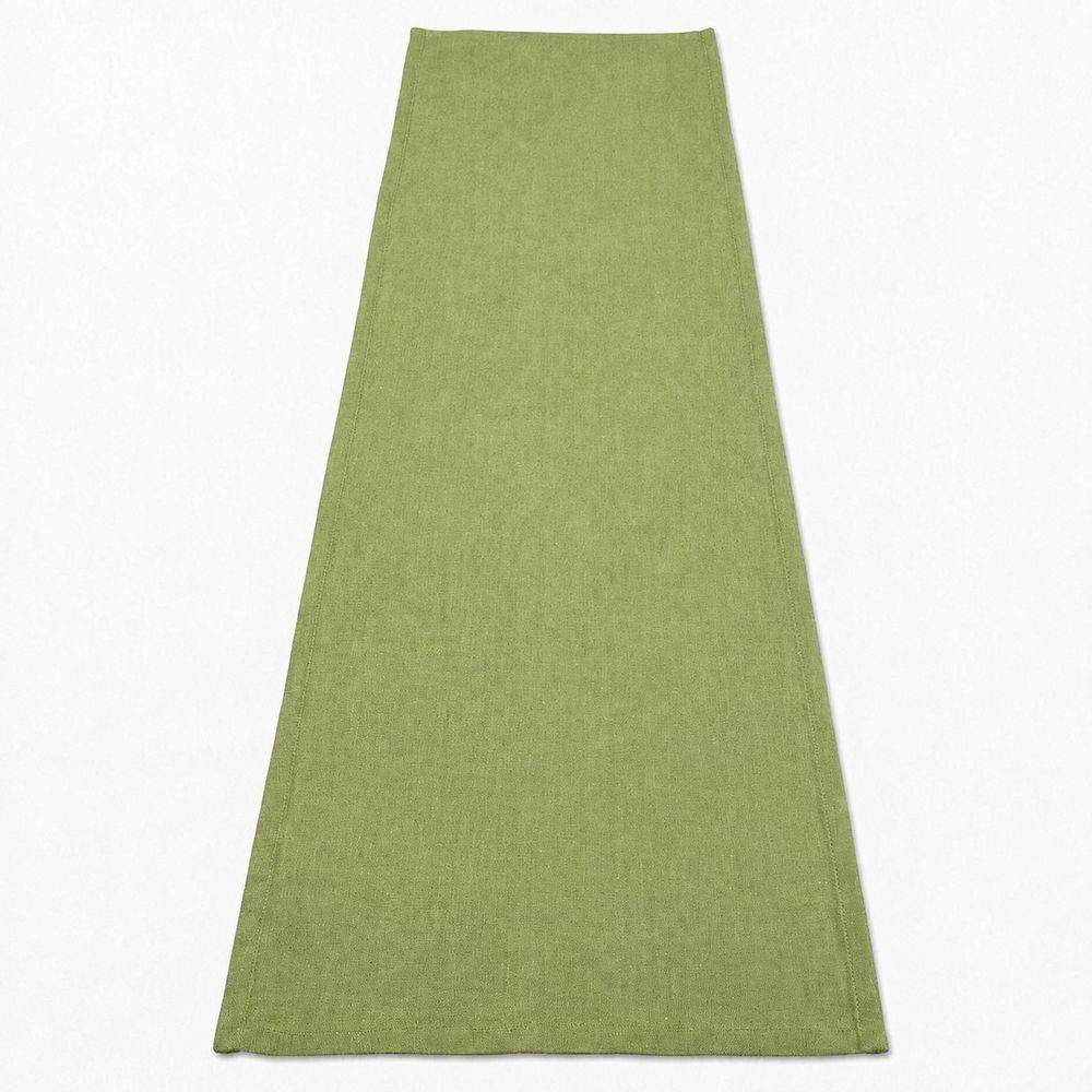 Runner su misura 100% Cotone Panama Cavalieri Verde Pistacchio