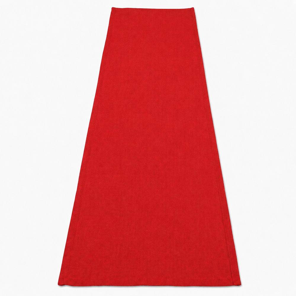 Runner su misura 100% Cotone Panama Cavalieri Rosso Cardinale