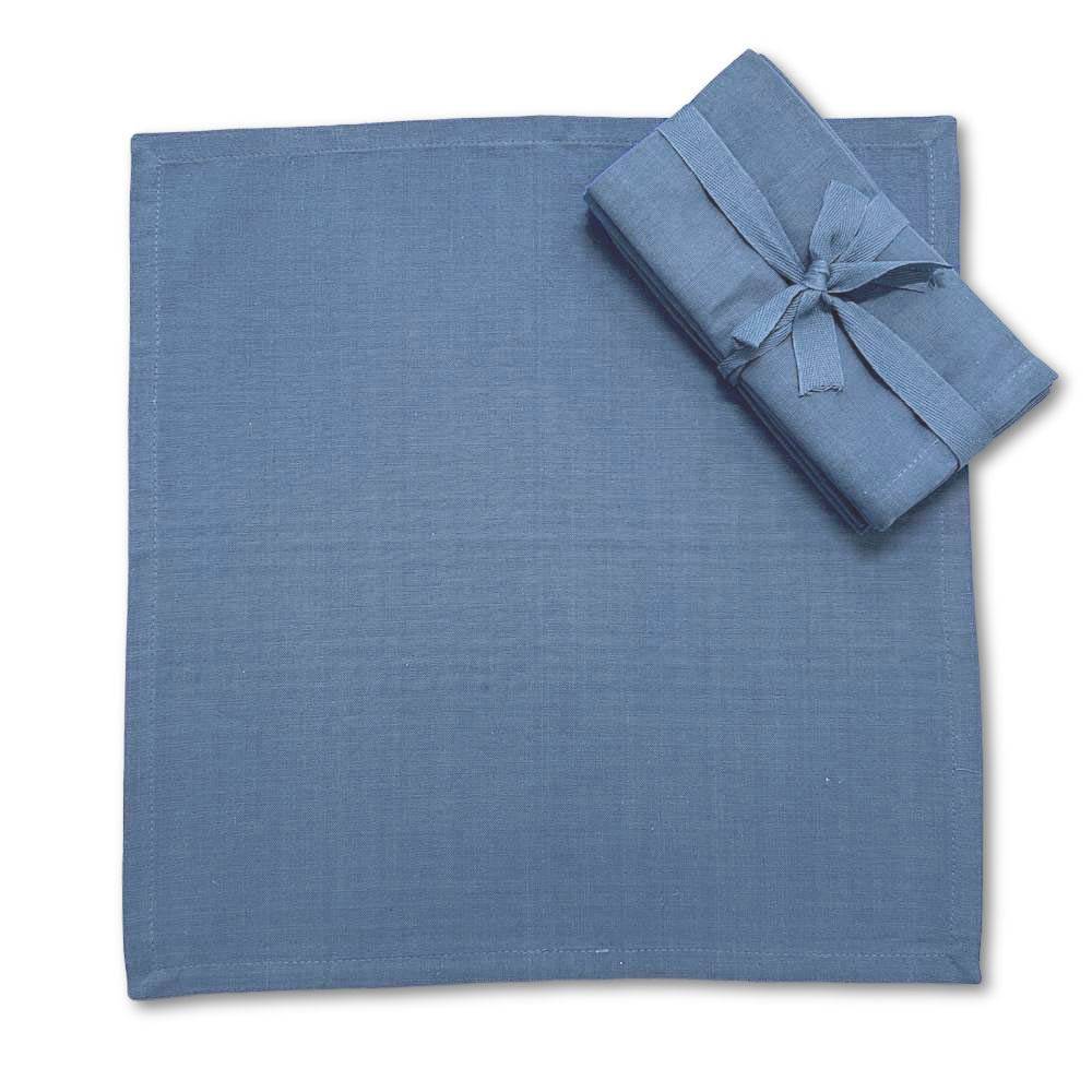 Set 4 tovaglioli blu carta da zucchero