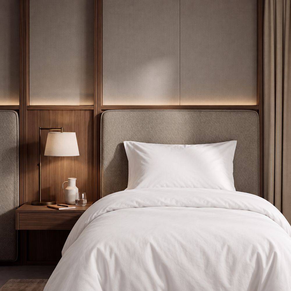 Parure copripiumino Linea Hotellerie in Cotone Pettinato PURO Singolo