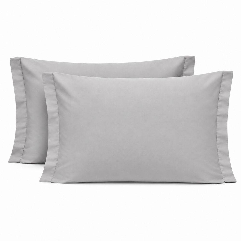 Coppia Federe con volant Grigio chiaro