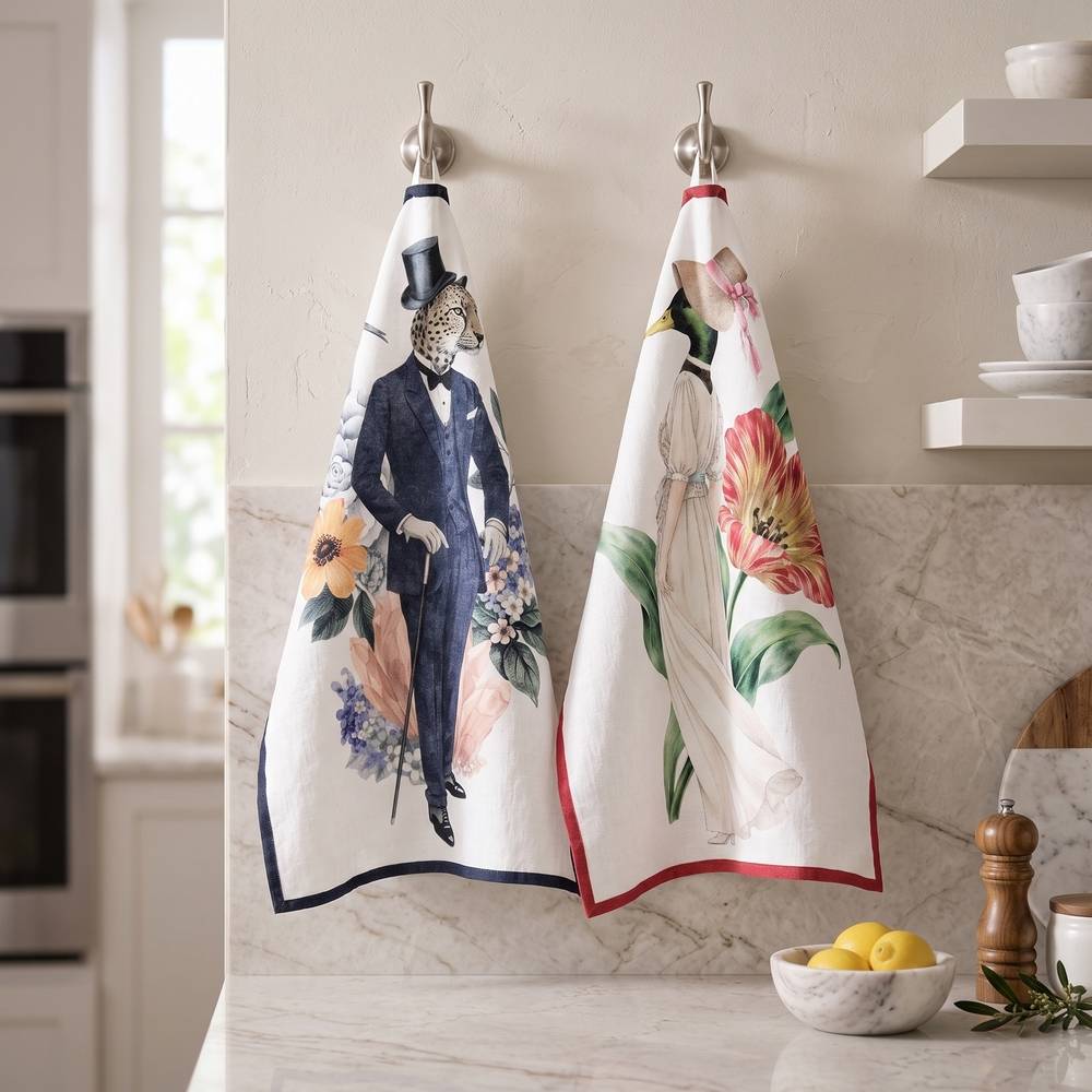 Set 2 canovacci Elegant Linum 100% Lino
