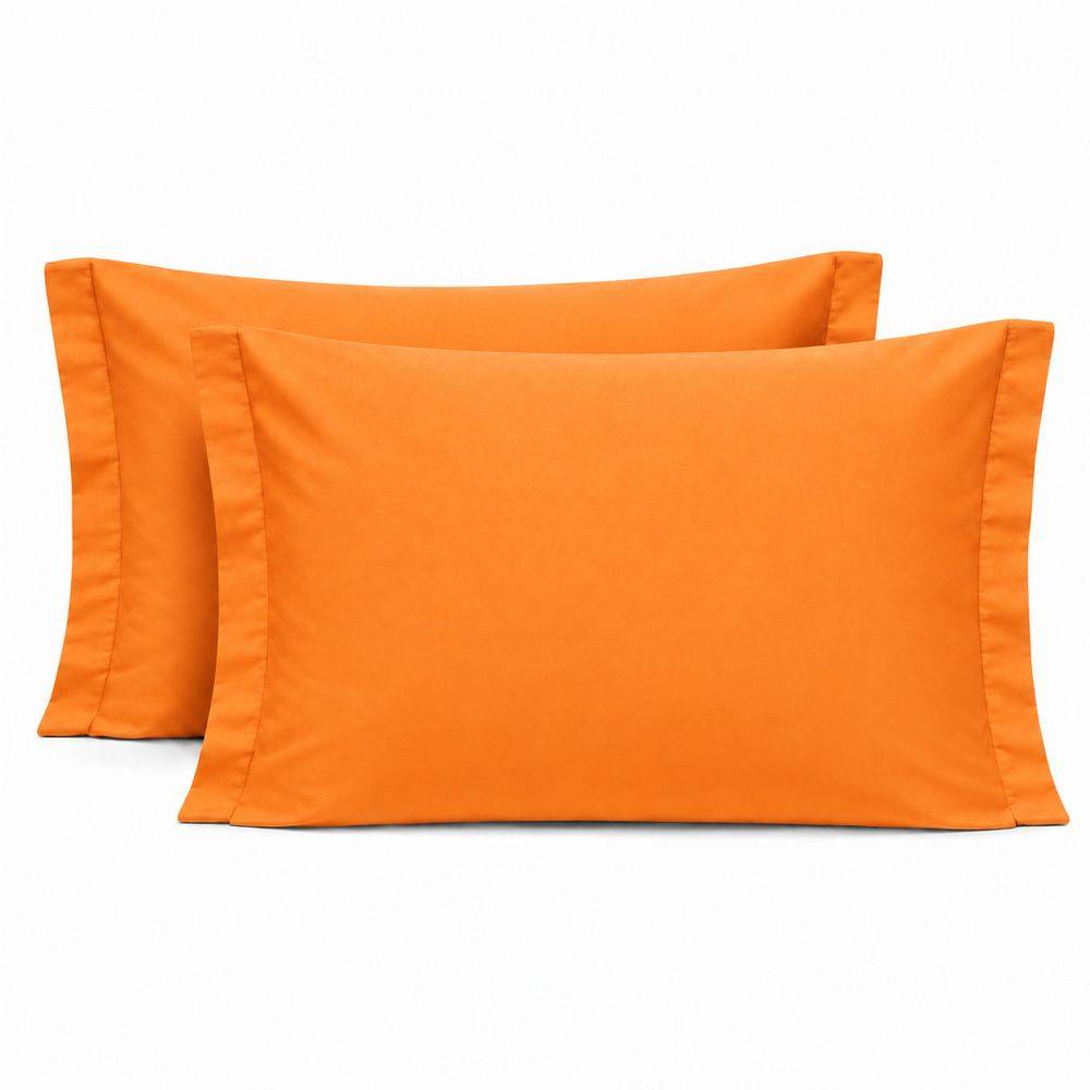Coppia Federe con volant Arancio