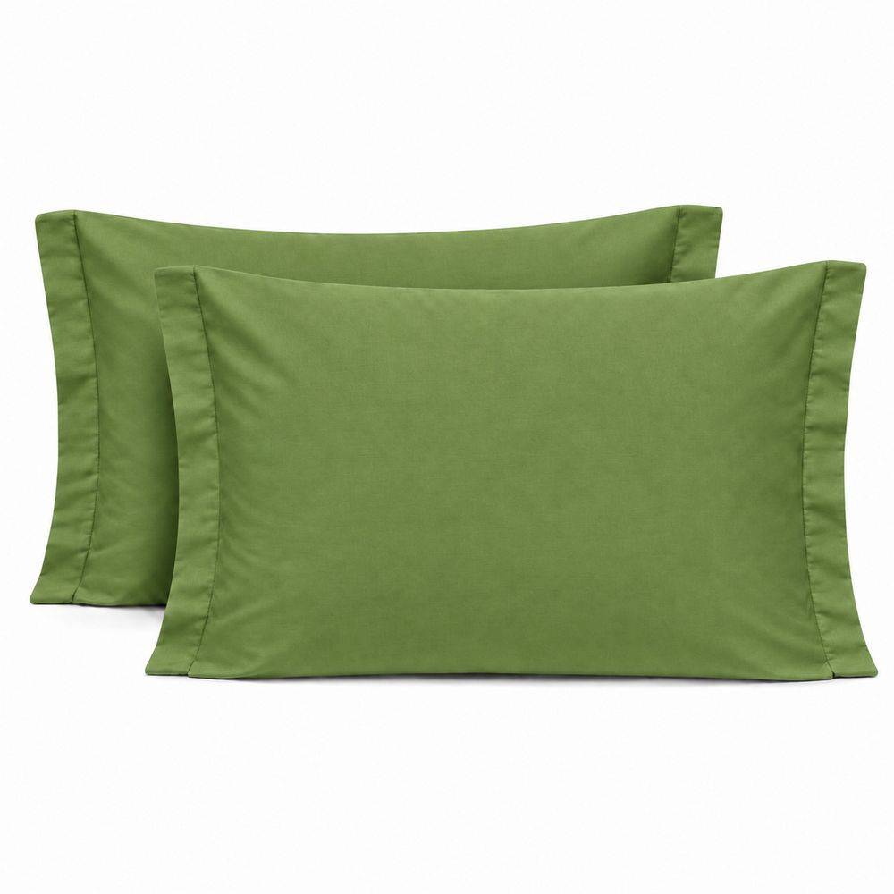 Coppia Federe con volant Verde Prateria