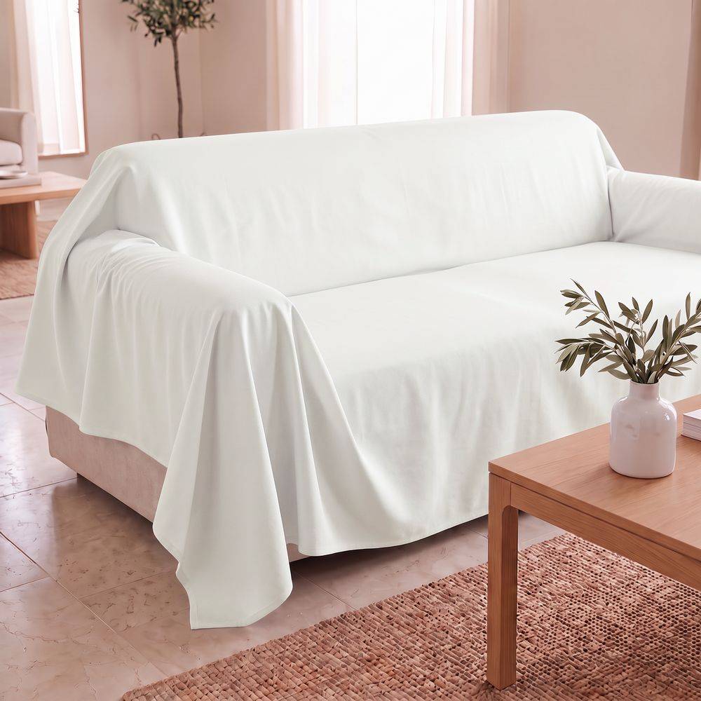 Telo arredo su misura 100% Cotone Panama Cavalieri Bianco