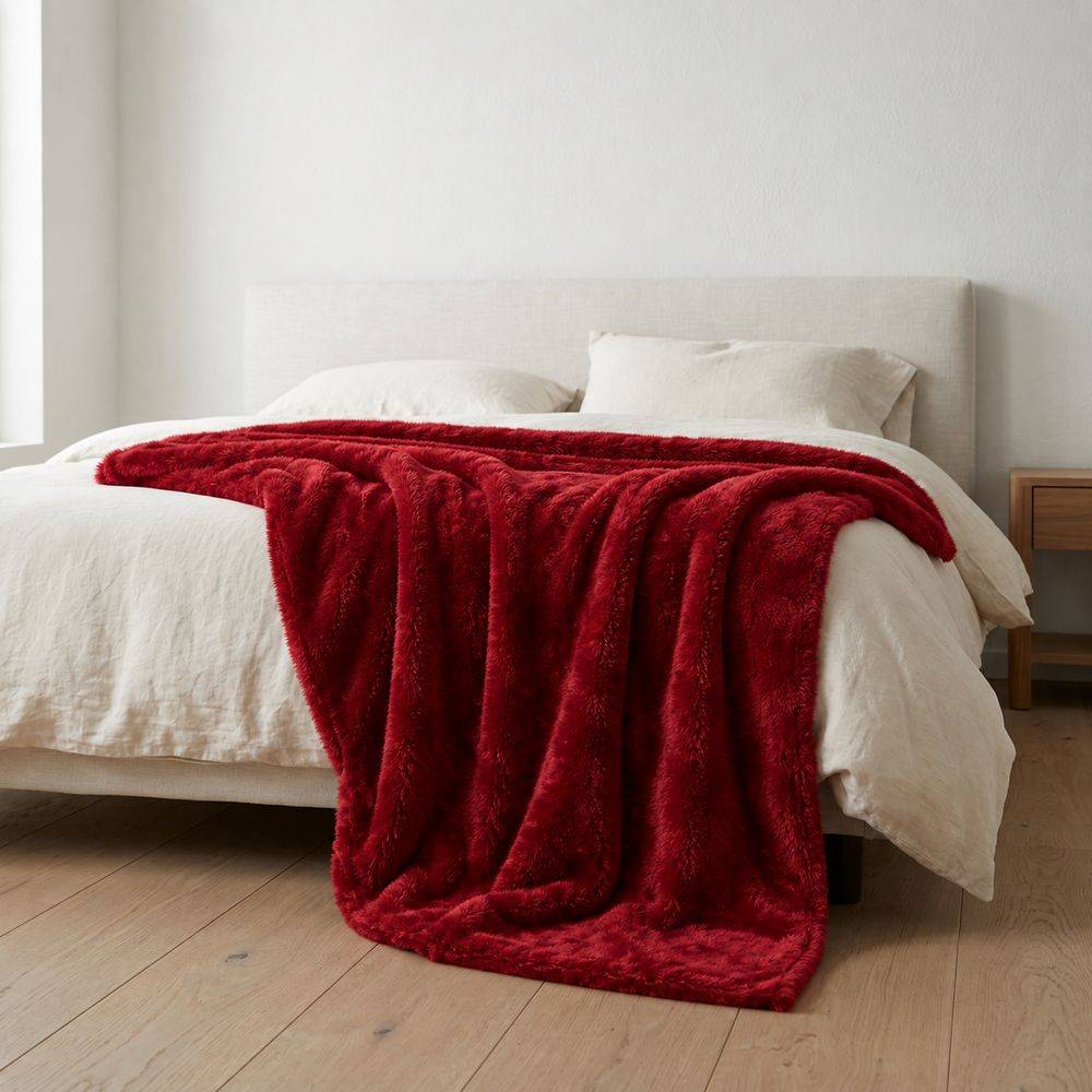Plaid Soft Home Bordeaux Singolo 160 x 210