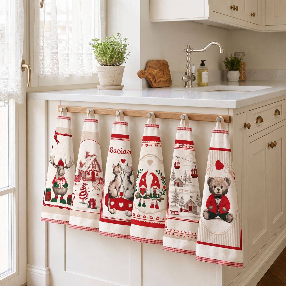 Set 6 Canovacci cucina spugna Maison Winter
