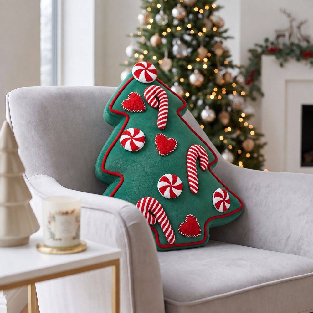 Cuscino sagomato Albero Caramelle