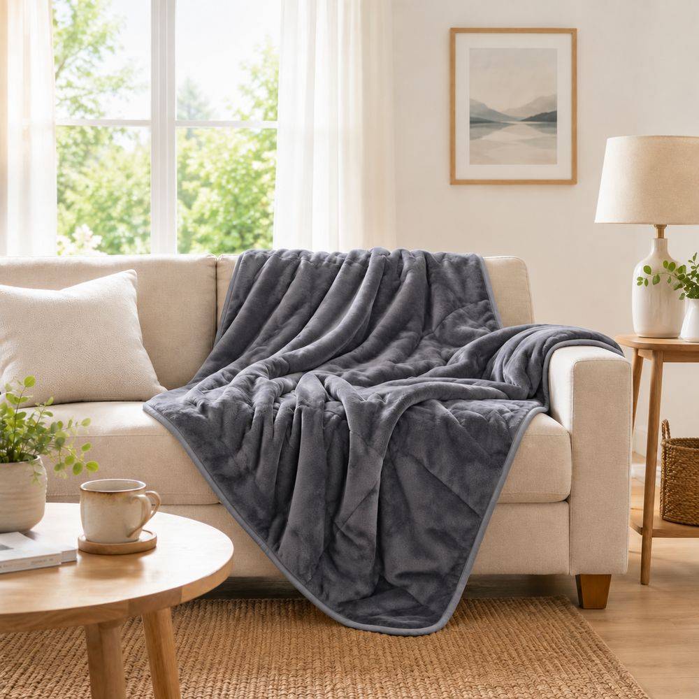 Plaid Imbottito Sensitive Fumo 140 x 180
