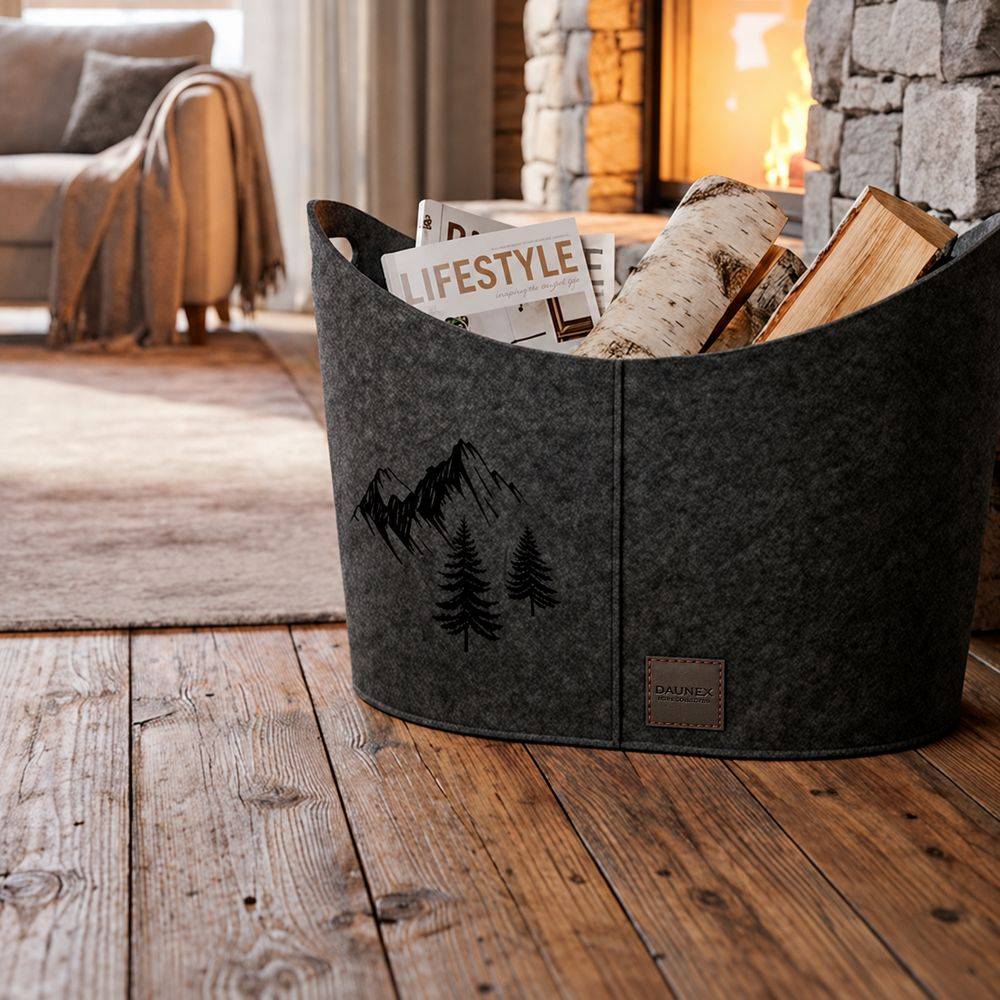 Porta riviste Porta legna Bag Nordico Antracite
