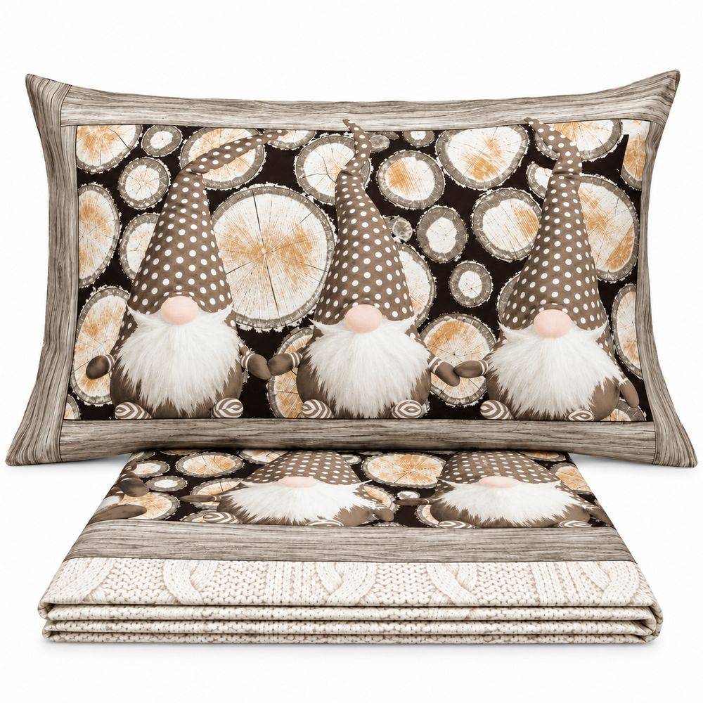 Completo Lenzuola Gnomi Beige Singolo