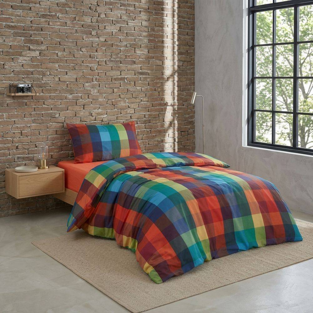 Parure copripiumino Daunex Infinity Glasgow Multicolor Piazza e mezzo