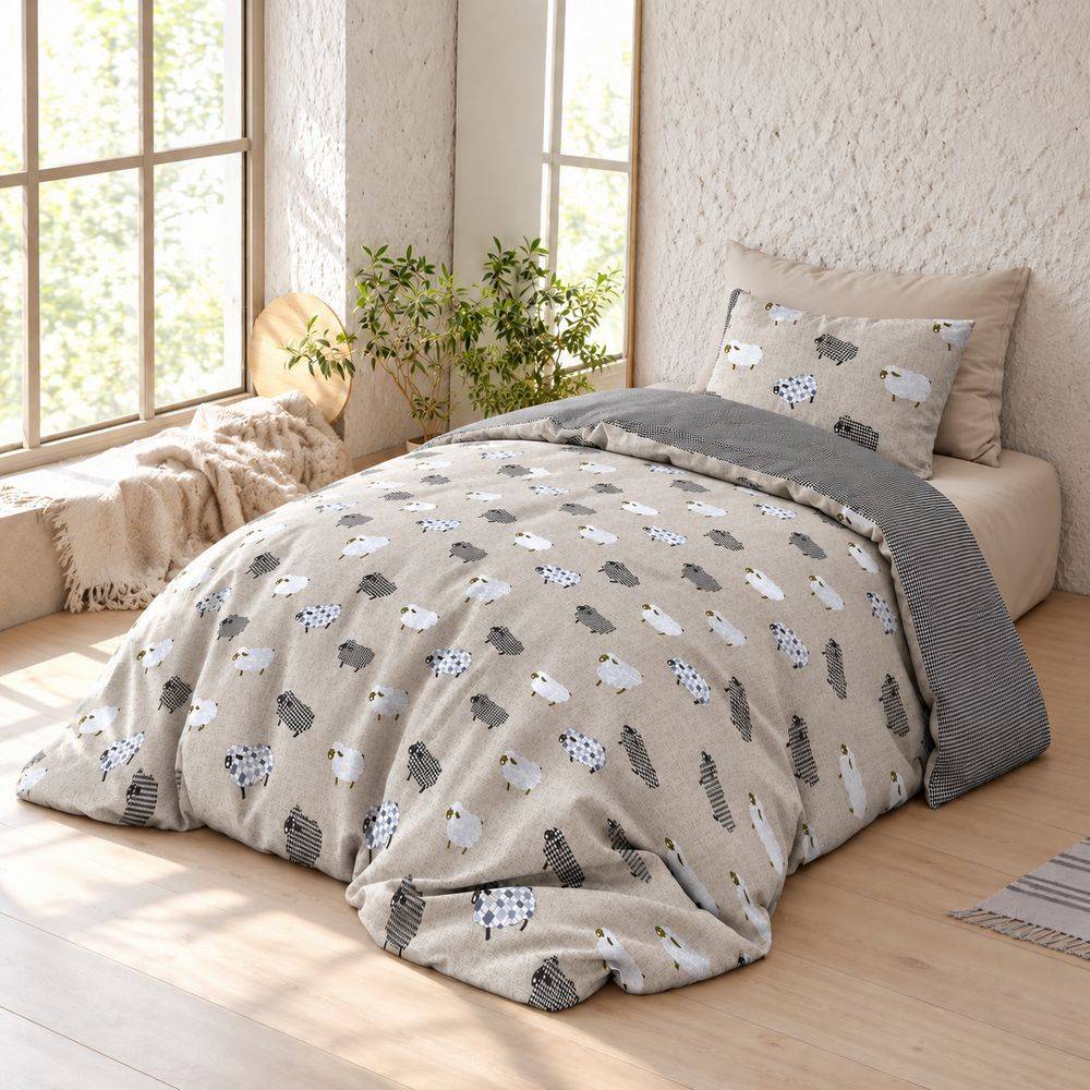 Parure copripiumino Daunex Infinity Pecorelle Naturale Singolo