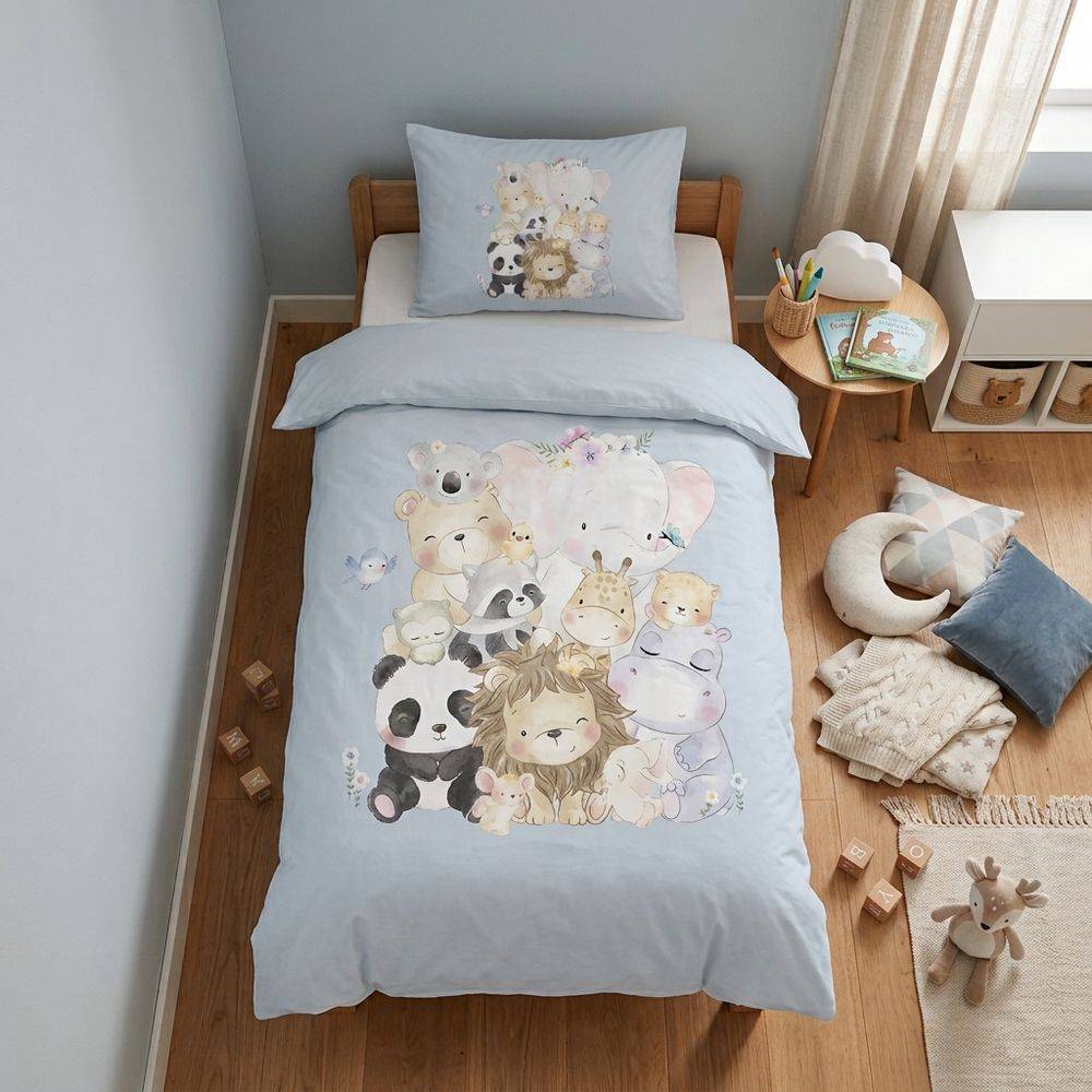Parure copripiumino Daunex Baby Dream Friends Azzurro Singolo