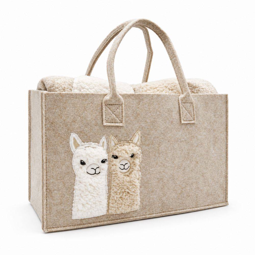 Borsa in Feltro + Plaid Daunex Morbidotto Alpaca 130 x 160