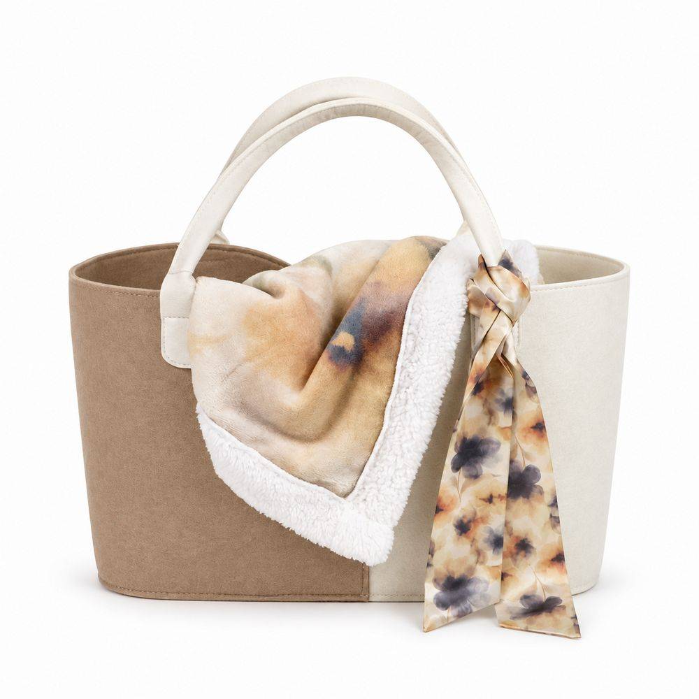 Plaid Sherpa 130 x 160 + Borsa in Feltro Abbinata Lily
