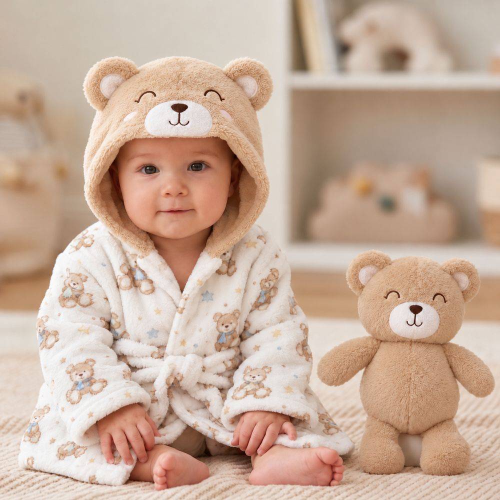 Vestaglia Bimbo Lilo 90x75 con Peluche Teddy