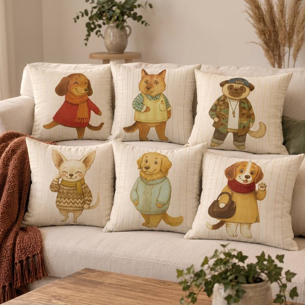 Set 6 Federe Stampa digitale Nuggy 45x45