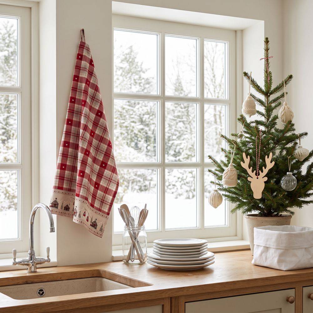 Set canovaccio con decorazione Renna Cabine