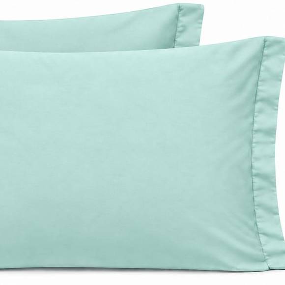 Coppia Federe con volant Verde acqua