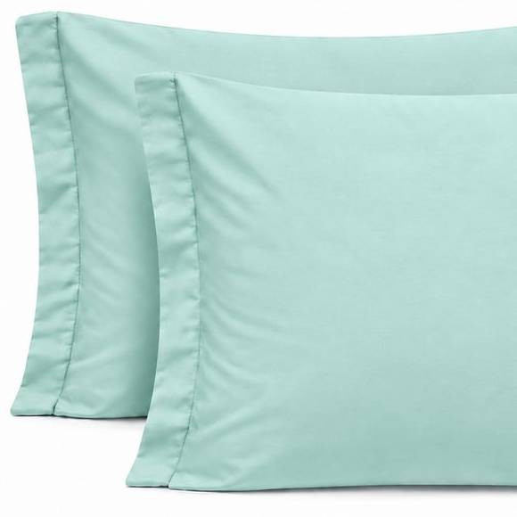 Coppia Federe con volant Verde acqua