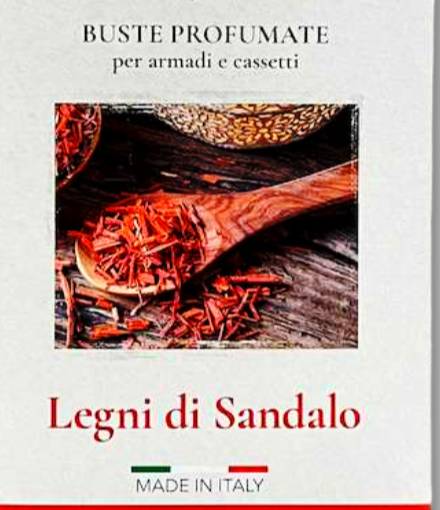 3 buste profumate Armadi e cassetti Legni di Sandalo