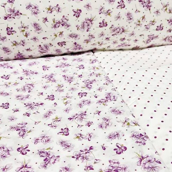 Completo Lenzuola Violette Lilla piazza e mezzo