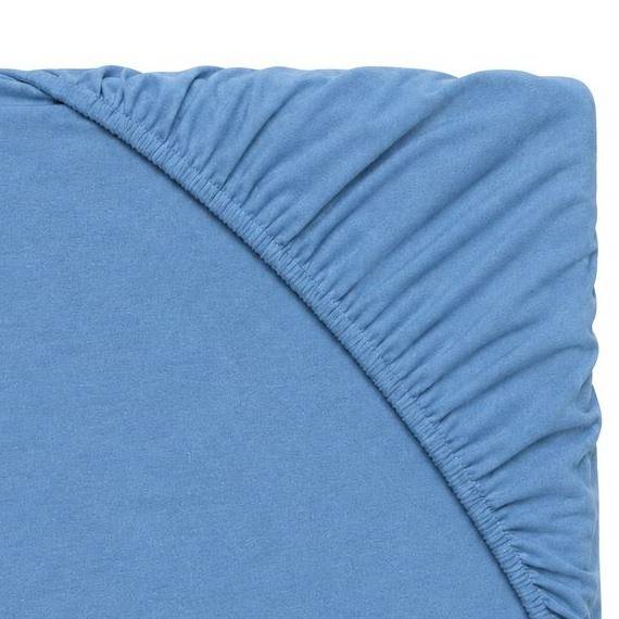 Lenzuolo sotto con angoli Harmony Jersey Azzurro Matrimoniale