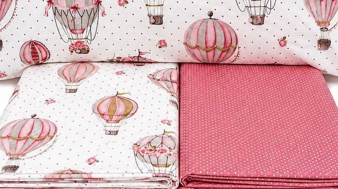 Completo Lenzuola Mongolfiere rosa matrimoniale