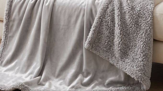Plaid Sherpa Soffy Grigio chiaro 130 x 160