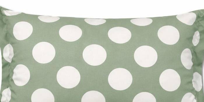 Completo Lenzuola Volant Moon pois Verde Matrimoniale