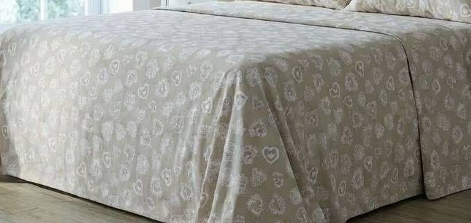 Completo Lenzuola Cuori bianchi matrimoniale
