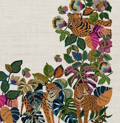 Tovaglia Tessitura Toscane Leoleaf Lino e Cotone 160 x 230