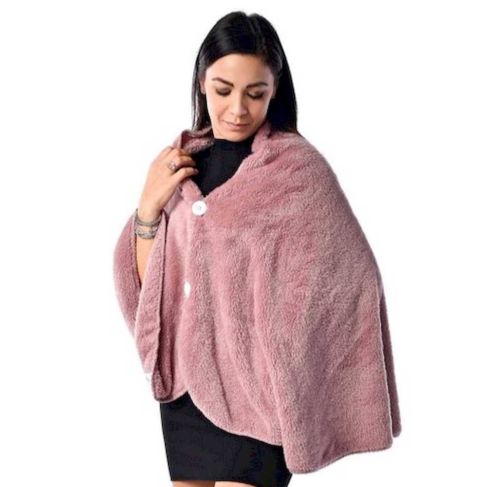 Mantella - Poncho Soffice Rosa