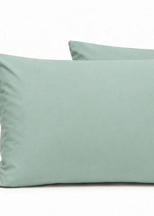 Coppia Federe con bottoni Salvia