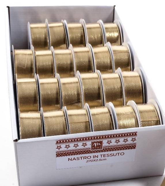 Nastro in Tessuto Oro 270 x 2.5 cm