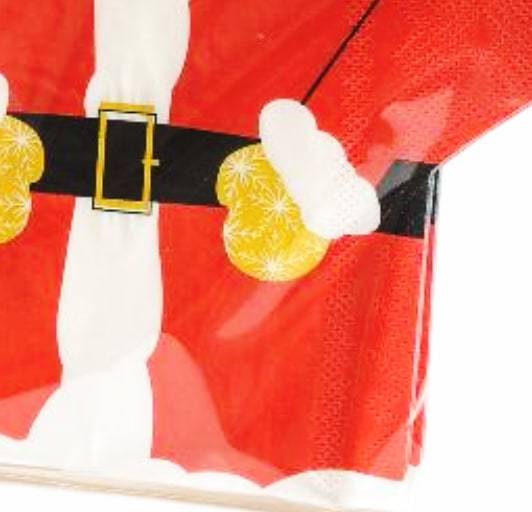 Confezione 15 tovaglioli Sagomati Babbo Natale cm 33 x 33