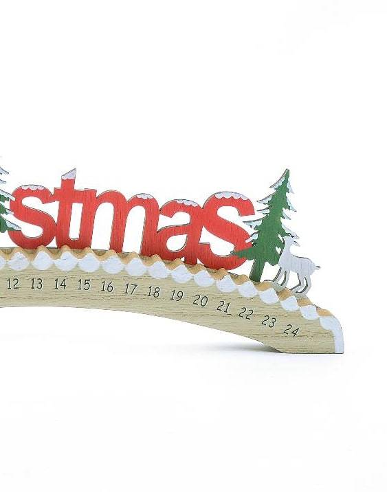 Calendario dell'Avvento Christmast in Legno