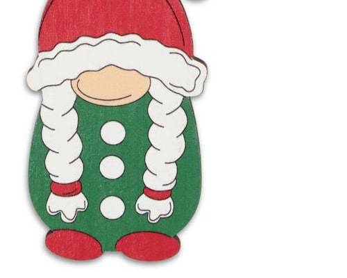 Pendente in Legno Gnometto Trecce