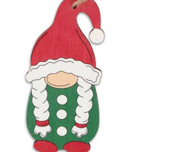 Pendente in Legno Gnometto Trecce
