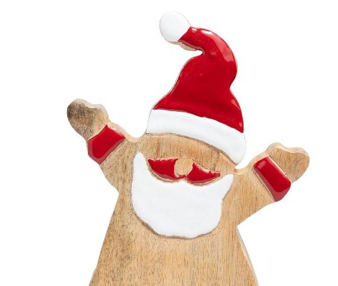 Decorazione Babbo in Legno Laccato