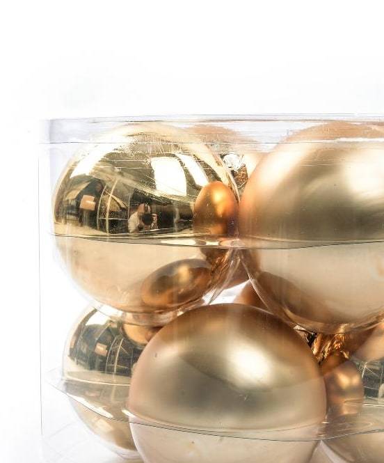 Confezione 8 Palline Natalizie Oro
