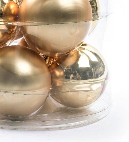 Confezione 8 Palline Natalizie Oro