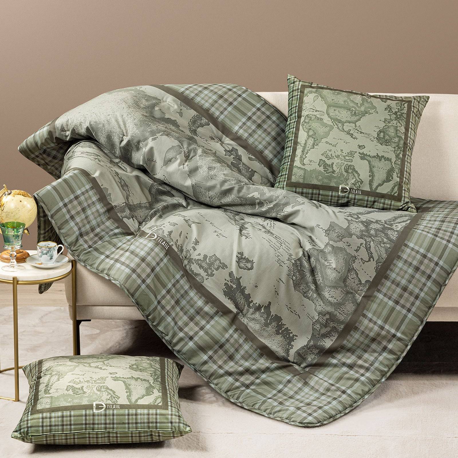 Plaid Alviero Martini 1A Classe Geo Tartan Green 130 x 170 cm