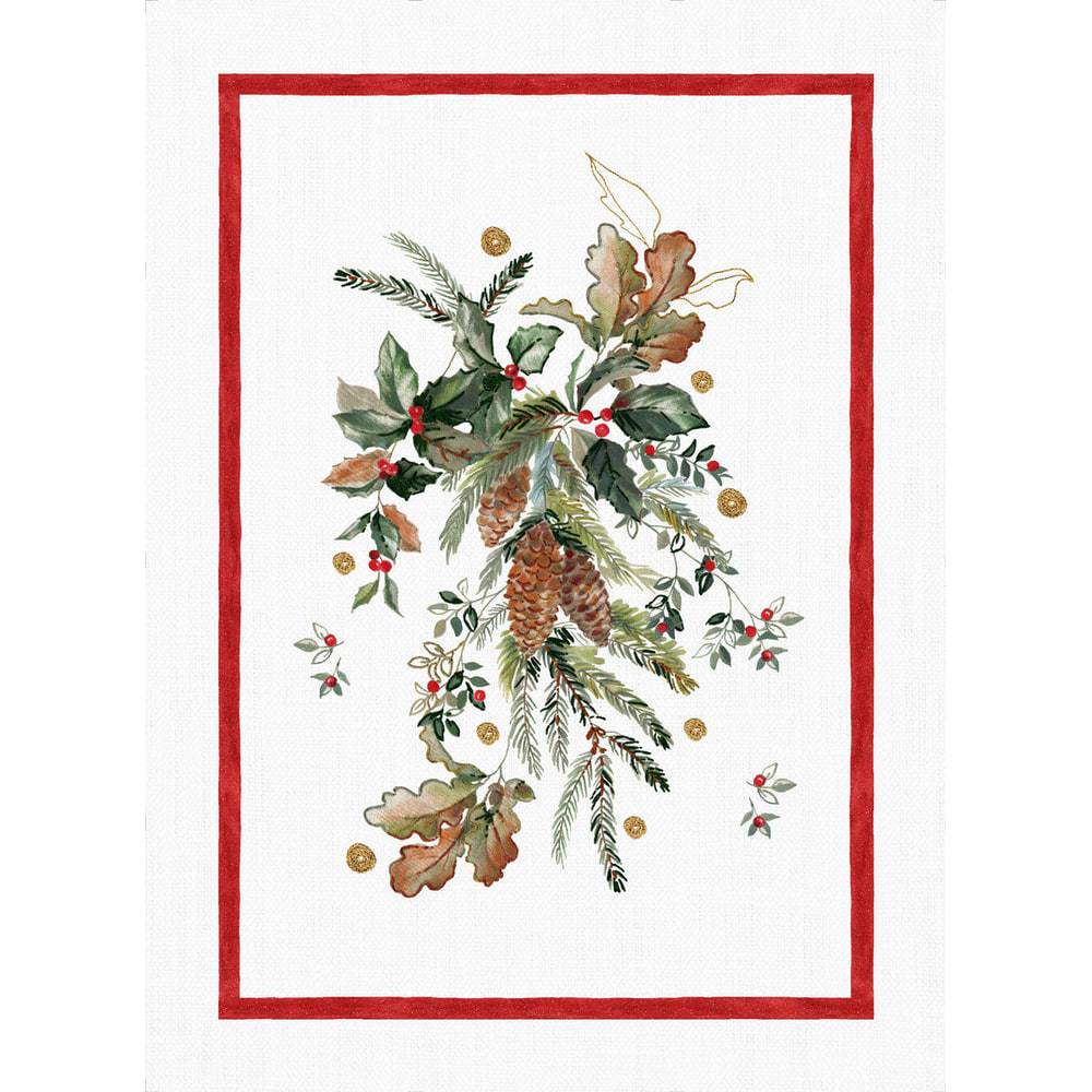 Canovaccio Natalizio Etoile Pigna Tessitura Toscana 50 x 70 cm in Lino