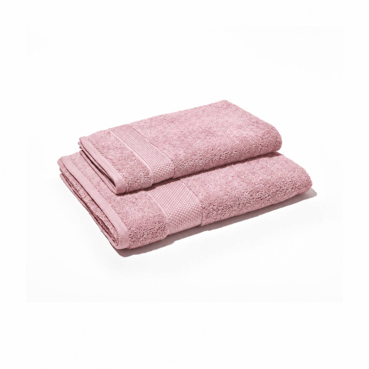 Set Asciugamani 1+1 Cogal Ranger Plus 620 g/m² Rosa Antico 60 x 100 + 40 x 60 cm