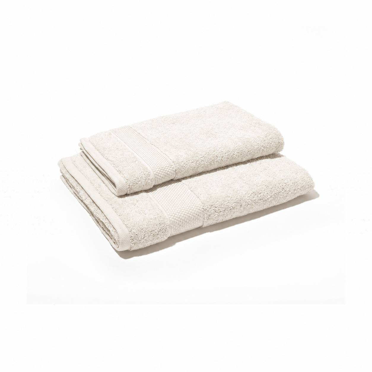 Set Asciugamani 1+1 Cogal Ranger Plus 620 g/m² Avorio 60 x 100 + 40 x 60 cm